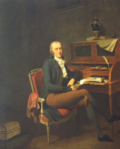Portrait of a Seated Man at a Desk by Louis Leopold Boilly